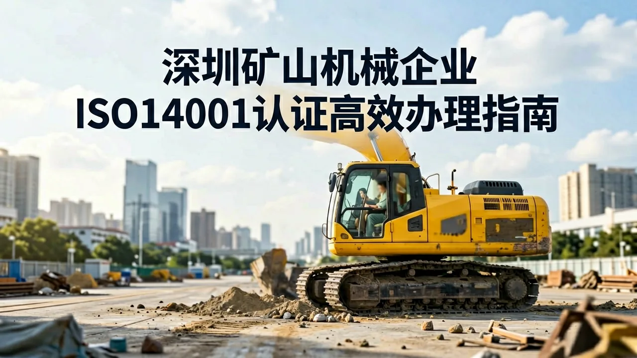 深圳矿山机械企业ISO14001认证高效办理指南